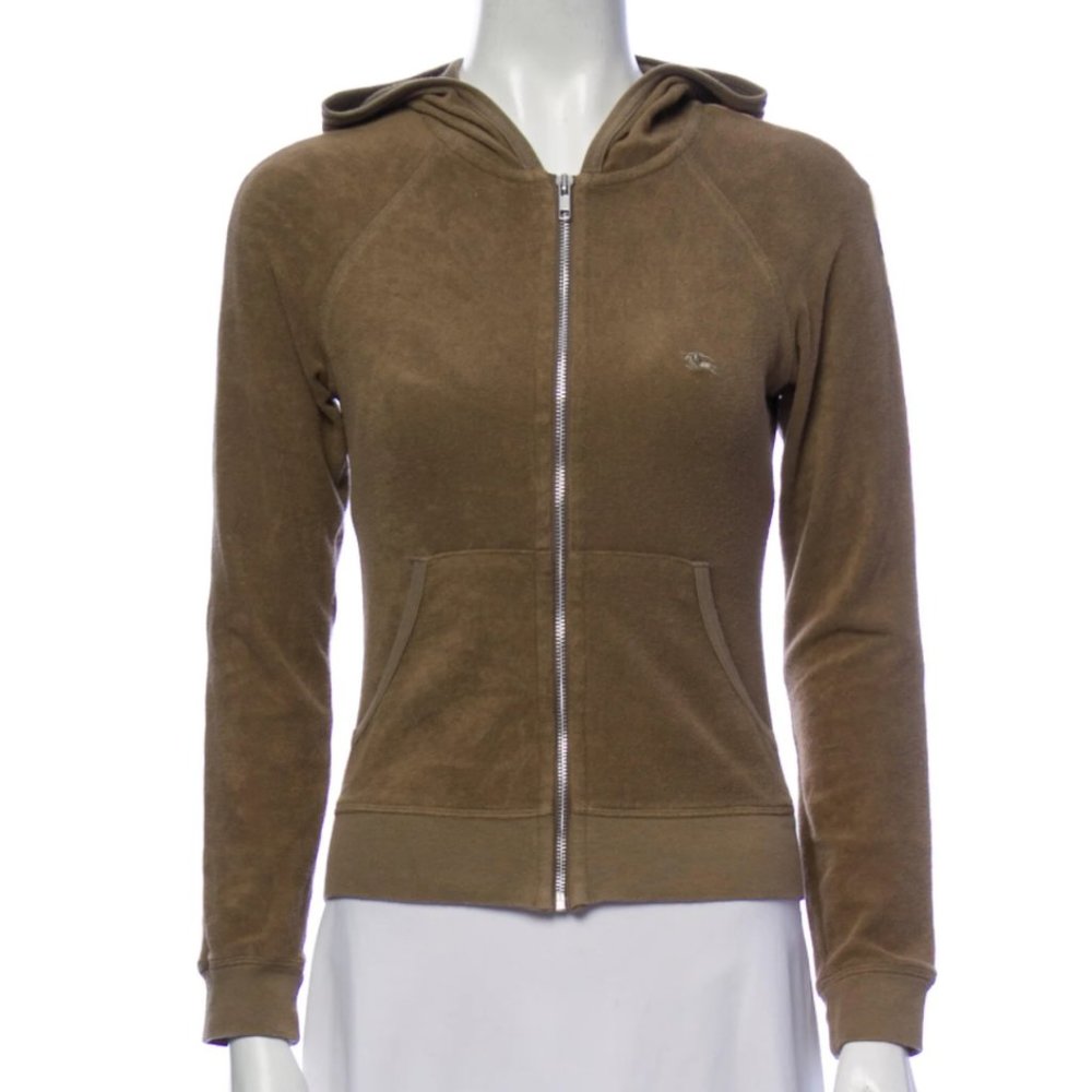 Slim Burberry Zip-up Hoodie
